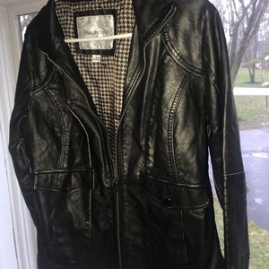 Black leather jacket